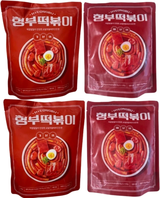 형부 떡볶이 밀키트 기본맛+ 매운맛, 1세트, 1768g