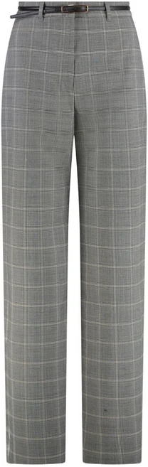 막스마라 벨트 체크 패턴 팬츠