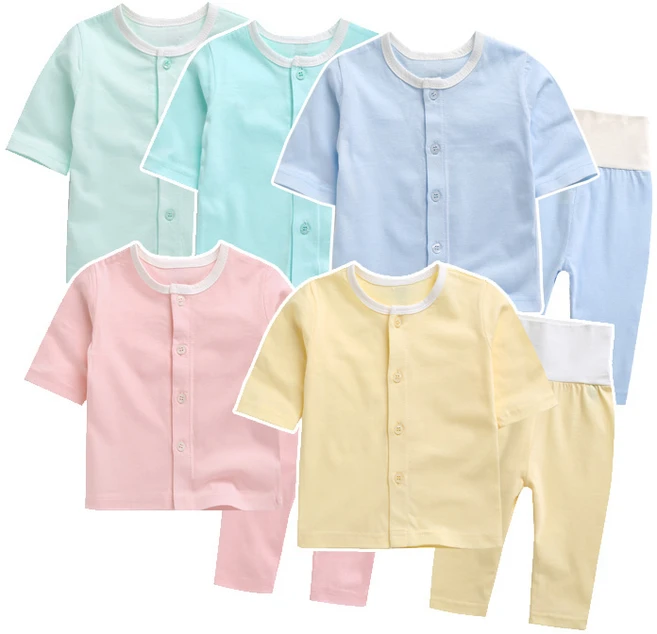 그린베베 영유아 봄여름용 배앓이 방지용 마카롱 편면내의(7부)