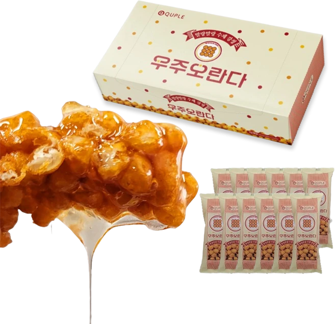 우주오란다 말랑말랑 플레인 강정, 30g, 12개
