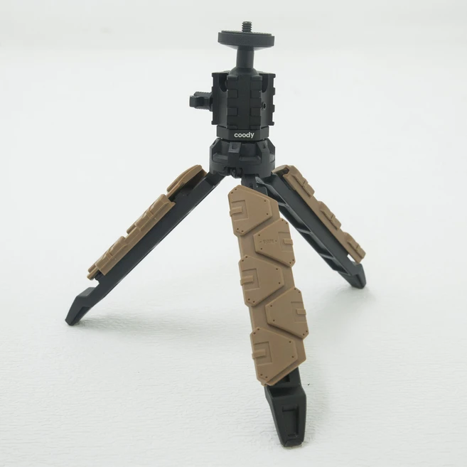 쿠디 블루투스 스피커 알루미늄 삼각대, 브라켓, 파츠 포함, 캠핑용, 23.5cm (올리브)