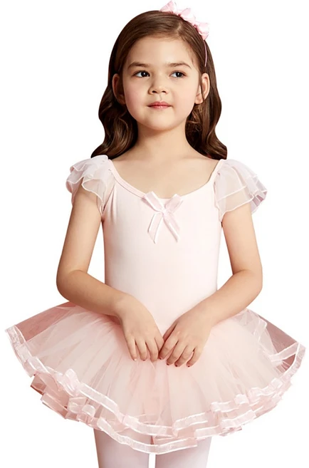 리본 포인트 민소매 여아 발레복 유치원 방과후 발레