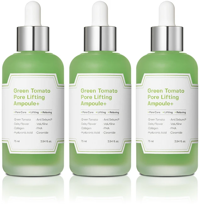 [본사정품] 성분에디터 그린토마토 포어 리프팅 앰플 플러스 모공앰플, 75ml, 3개