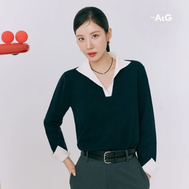 [3만원인하]더엣지 25SS 배색 셔츠니트 4종