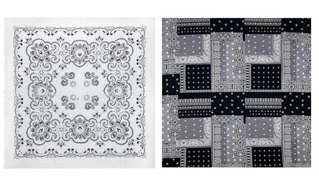 수수보따리 페이즐리 반다나 스카프 2종 프린트 목손수건 코튼 멀티손수건 쁘띠스카프