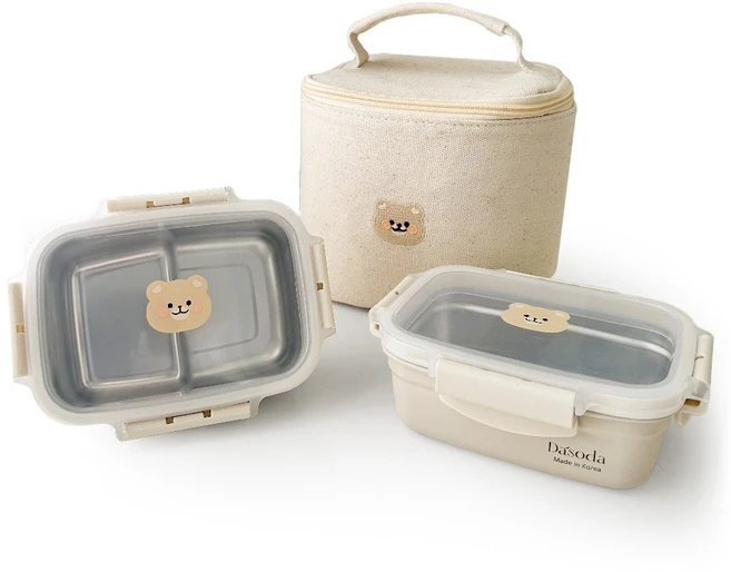 다소다 베어 스텐 도시락통 세트, 1개