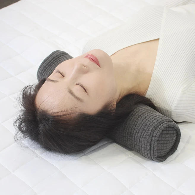 즐잠 메밀베개 편백나무 경추베개 낮은 경추목베개 디스크 거북목베개 일자목 원형, 1개, 원형(소/피그먼트/아이보리)
