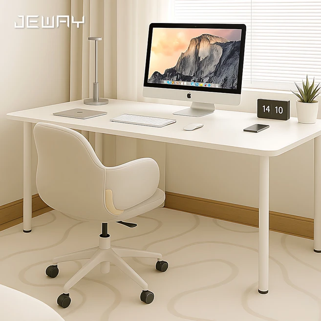 Jeway 책상 테이블 다용도책상 컴퓨터책상 사무용책상 튼튼한 업그레이드형 우유니화이트