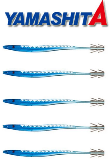 야마시타 사카나 바늘 18cm 물고기스틱 2단바늘 한치 오징어 스틱 에기, 5개