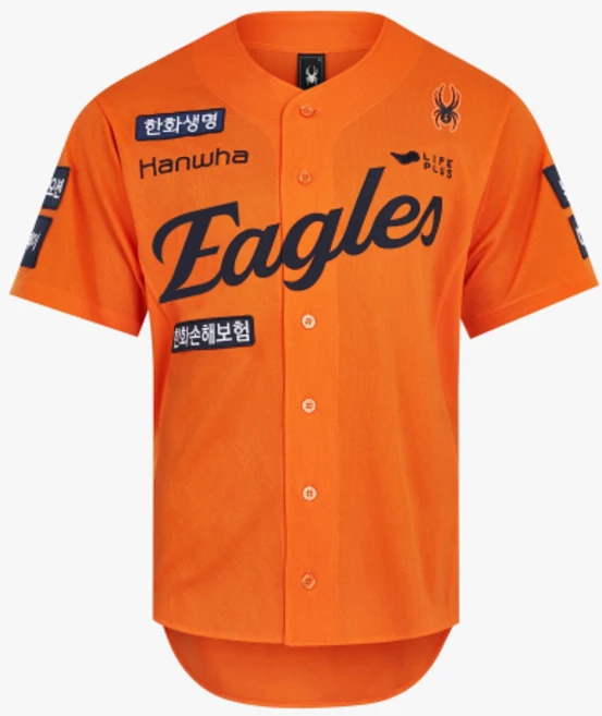 매장정품 스파이더 SPYDER V2_25 한화이글스 어센틱 홈 유니폼 오렌지 (노마킹) SBKPCNRS511MORG 97016