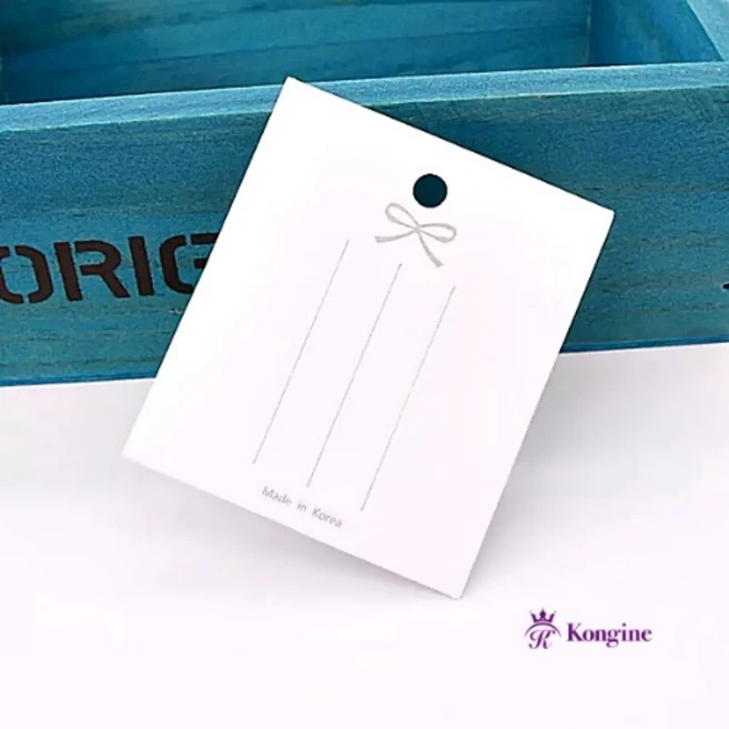 대용량 200장) NEW 리본 헤어핀종이 머리핀 포장지 유아핀 포장카드 핀홀더 머리핀선물포장 삔종이