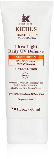 키엘 - 울트라 라이트 데일리 UV 디펜스 SPF 50, 60ml, 1개