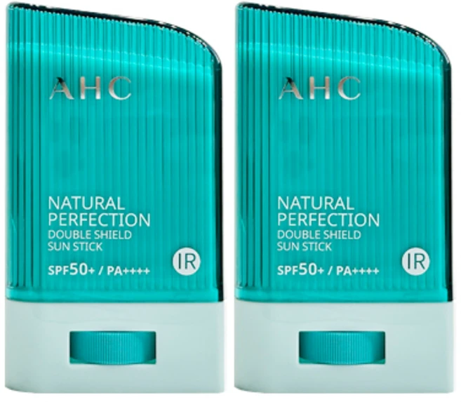 AHC 내추럴 퍼펙션 더블 쉴드 선스틱 SPF50+/PA++++, 22g, 2개