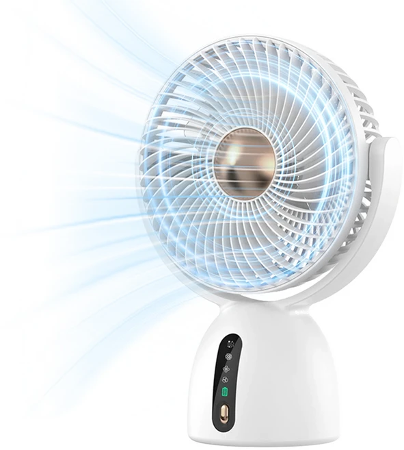 Darlisex 무선 서큘레이터 BLDC 탁상용 선풍기 무소음 강풍/초장시간 항속, 화이트, AM-F5
