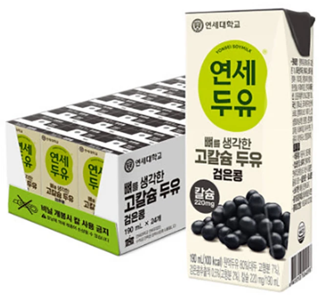 연세두유 뼈를 생각한 고칼슘 검은콩, 190ml, 24개