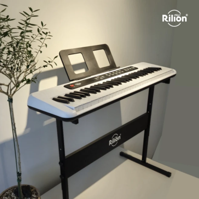 릴리온 61건반 디지털피아노, 우유니화이트 RK4120, 1개