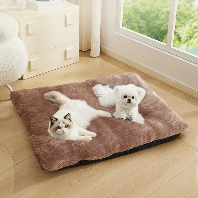 강아지방석중형 따뜻하고 편해요 강아지방석, 1개, 카키색