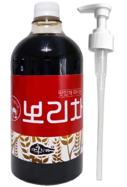 홍치마 대용량 국산 보리차 원액 액상 100%볶은보리 농축액 건강차 1000ml 다홍치마 (물병 X), 1개