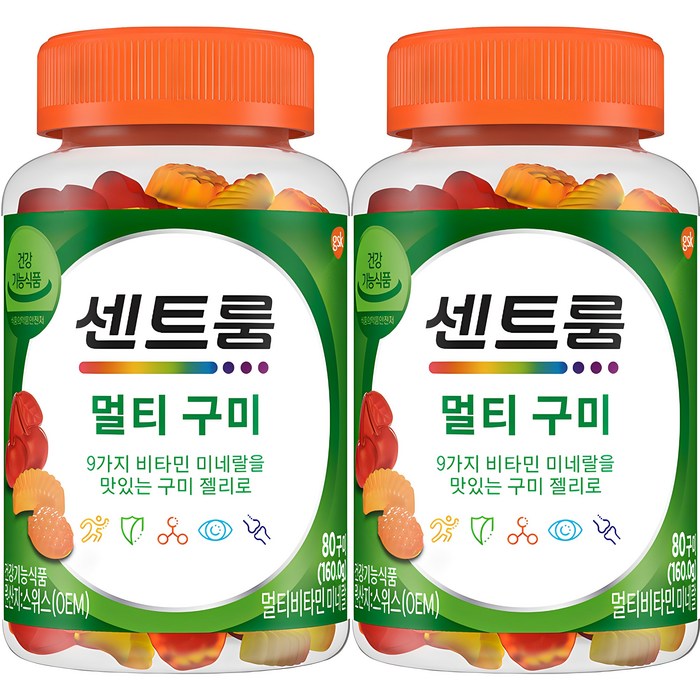 센트룸 멀티 구미 멀티비타민, 80정, 160g, 2개 대표 이미지 - 멀티비타민 추천