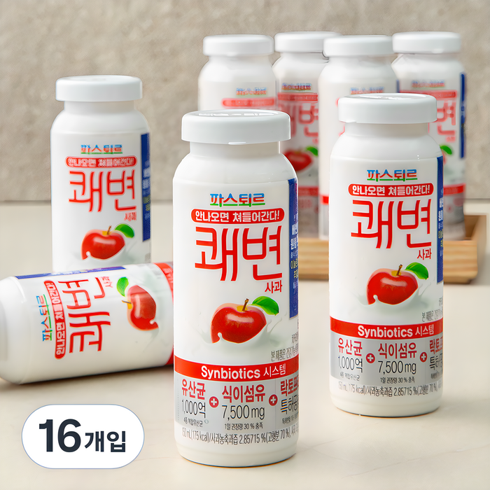 파스퇴르 쾌변 사과, 150ml, 16개입 대표 이미지 - 똥 잘나오는 법 추천