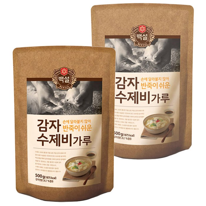 백설 감자수제비가루, 500g, 2개 대표 이미지 - 감자전분 추천