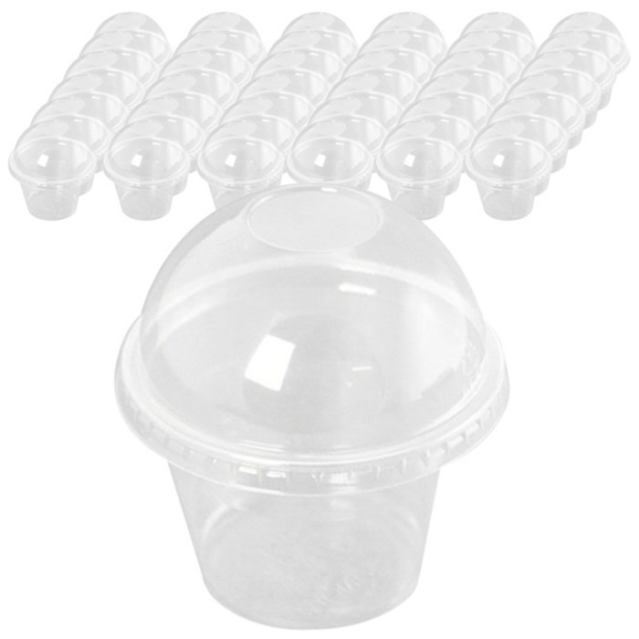 봄91 돔형 투명 디저트컵 소 250ml, 50개입, 1개 대표 이미지 - 봄소풍 추천