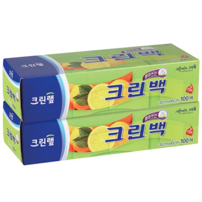 크린랲 뽑아쓰는 크린백 대 30 cm x 45 cm, 2개 대표 이미지 - 크린백 저렴한거 추천