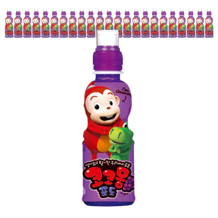 웅진-코코몽포도맛200㎖(24페트), 200ml, 24개 대표 이미지 - 과일차 추천