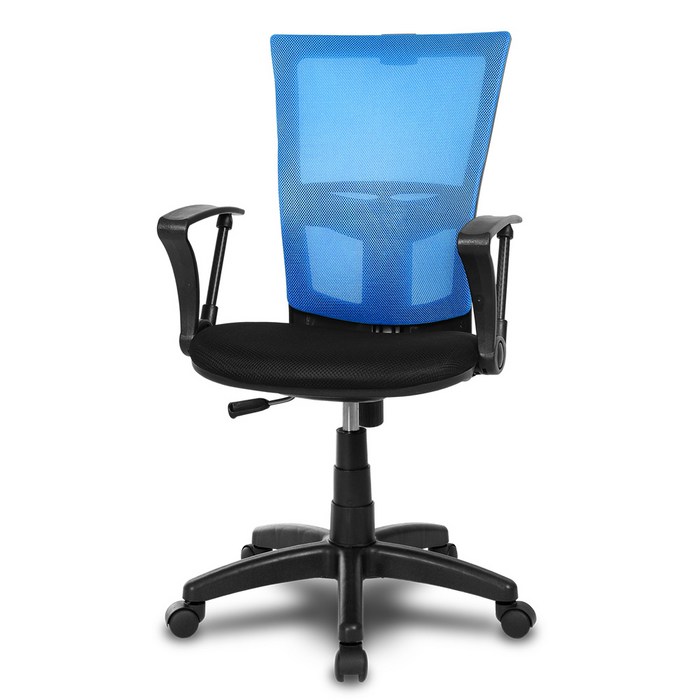 체어클럽 M1 기본형 블랙바디 메쉬 의자, 블루