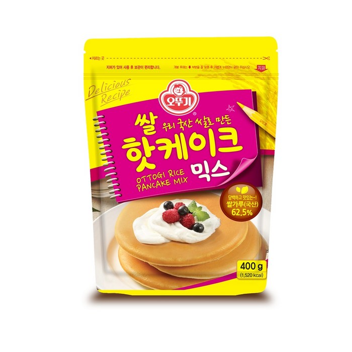 오뚜기 쌀핫케이크 믹스, 400g, 1개 대표 이미지 - 케이크 믹스 추천