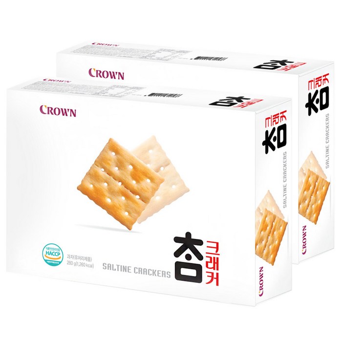 크라운 참크래커, 280g, 2개 대표 이미지 - 해태 과자 추천