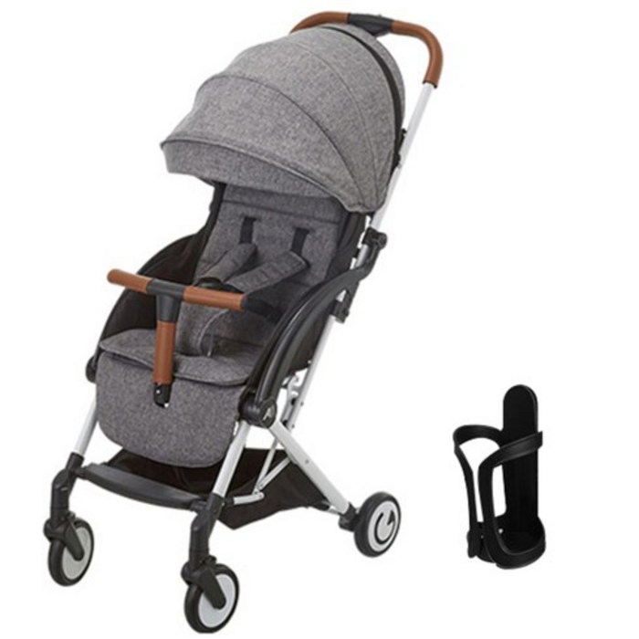 애니고 A5 휴대용 유모차 + 쿨시트 + 컵홀더 + T바 안전가드 + 이너시트, 제트 블랙 대표 이미지 - 기내반입 유모차 추천