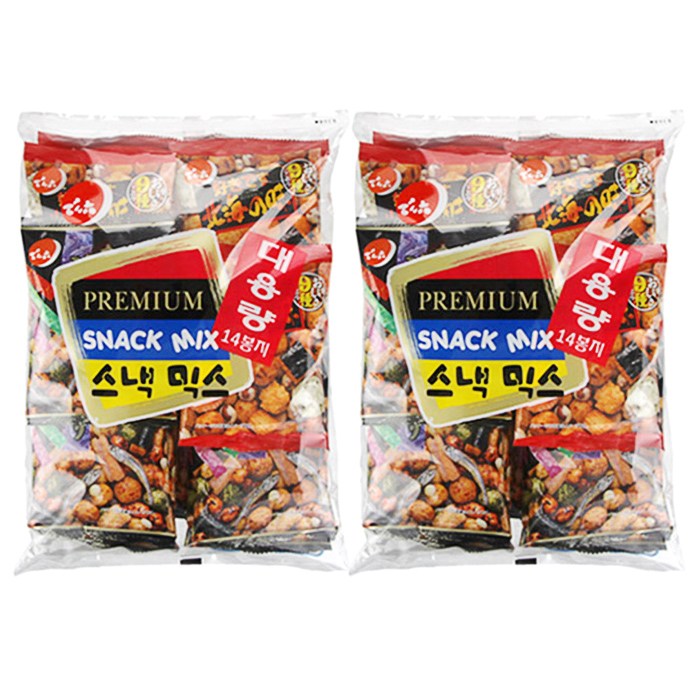 덴로쿠 스낵믹스 14p, 320g, 2개 대표 이미지 - 쌀과자 추천