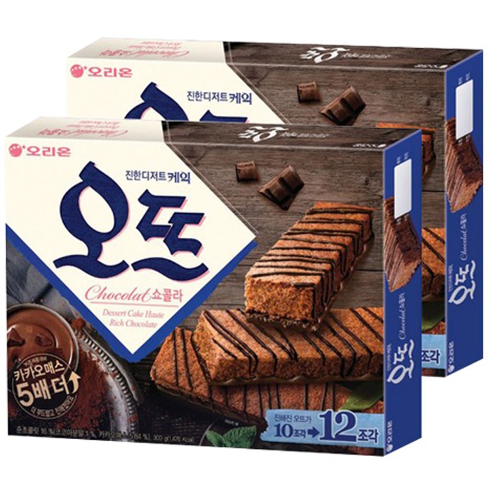오리온 오뜨 쇼콜라 케익, 25g, 24개입 대표 이미지 - 오리온 과자 추천