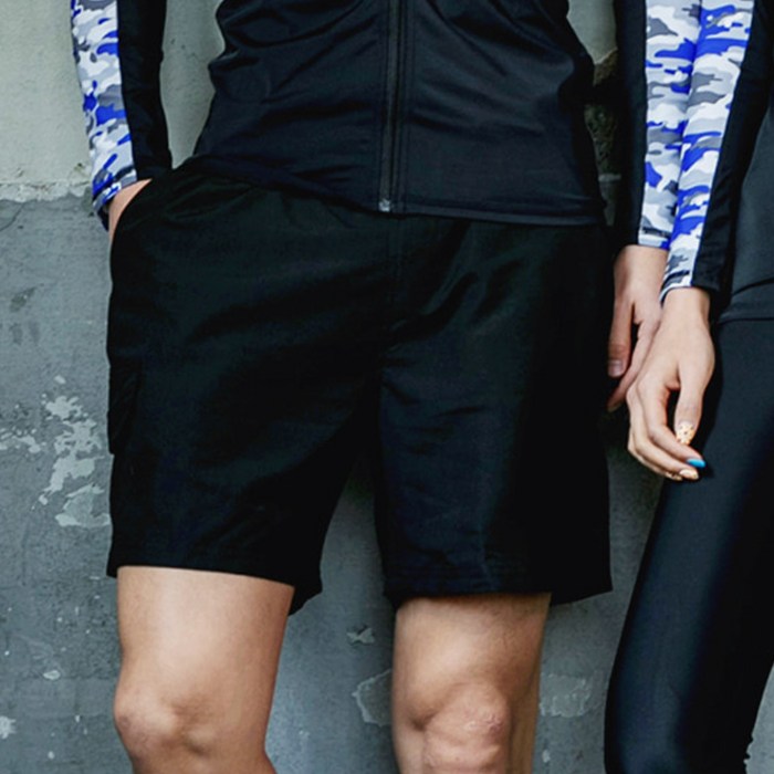 벤디스 남성용 단색 비치팬츠, 블랙 대표 이미지 - 래쉬가드 바지 추천