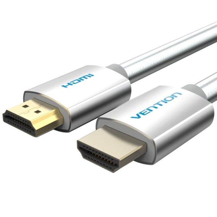 벤션 VENTION 아이언실버 4K HDMI 2.0 케이블 AV케이블 b.1m(AABIF), 1개, 1m 대표 이미지 - HDMI 케이블 추천