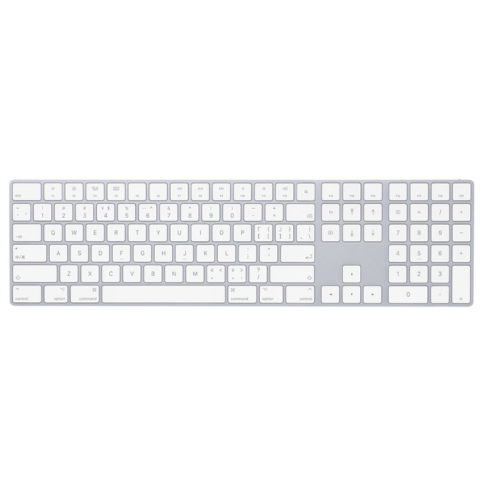 Apple 정품 매직 키보드 WITH NUMERIC KEYPAD 중국어 병음, MQ052KC/A, 실버 대표 이미지 - 애플 정품 매직 키보드 추천