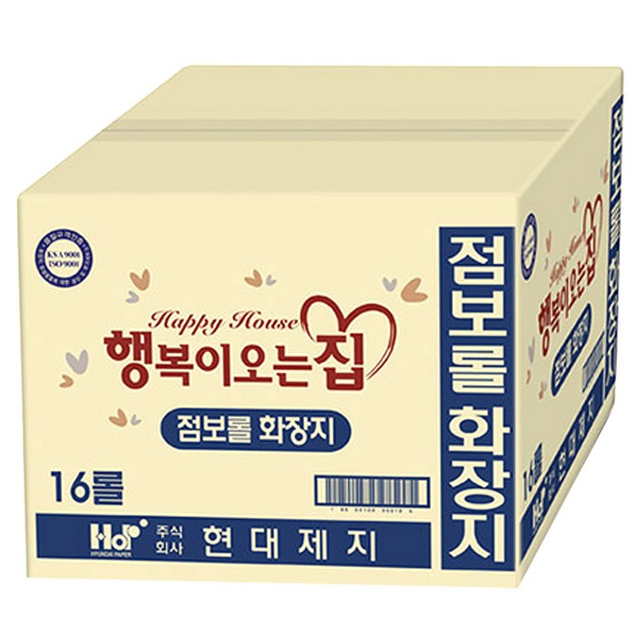 행복이오는집 2겹 점보롤 화장지, 16롤, 1박스 대표 이미지 - 점보롤 화장지 추천