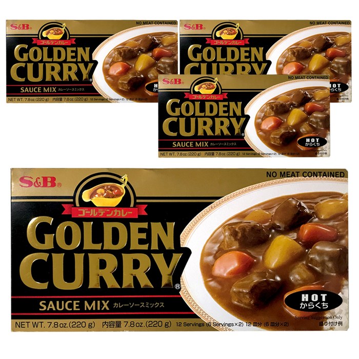 에스앤비 골든카레 매운맛, 220g, 4개 대표 이미지 - 일본 카레 추천