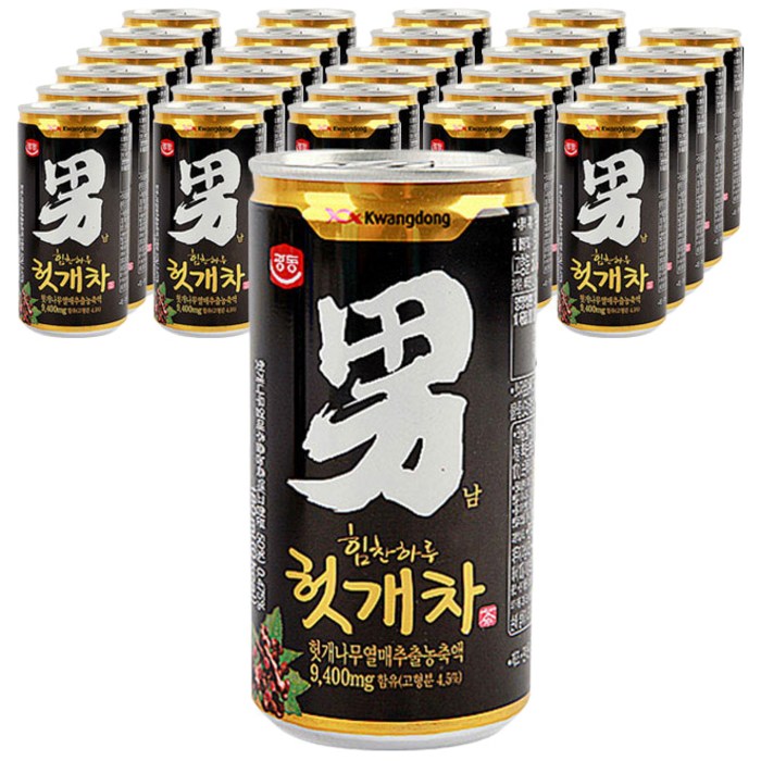 광동 힘찬하루 헛개차, 180ml, 30개 대표 이미지 - 캔음료 추천