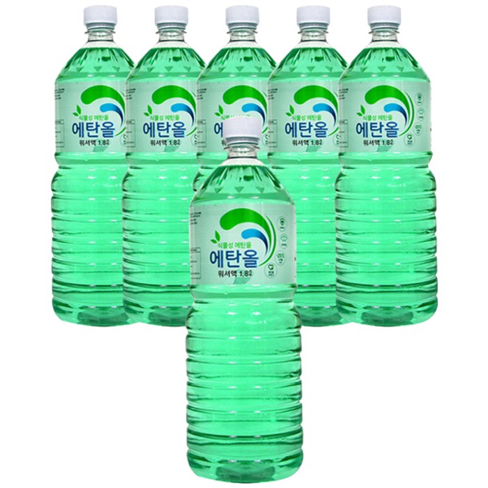 샤인 식물성 에탄올 워셔액, 1.8L, 6개 대표 이미지 - 에탄올 워셔액 추천