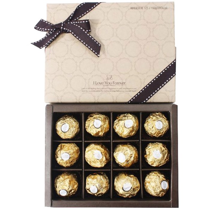페레로로쉐 초콜릿 12T 선물세트, 150g, 1세트 대표 이미지 - 초콜릿 세트 추천