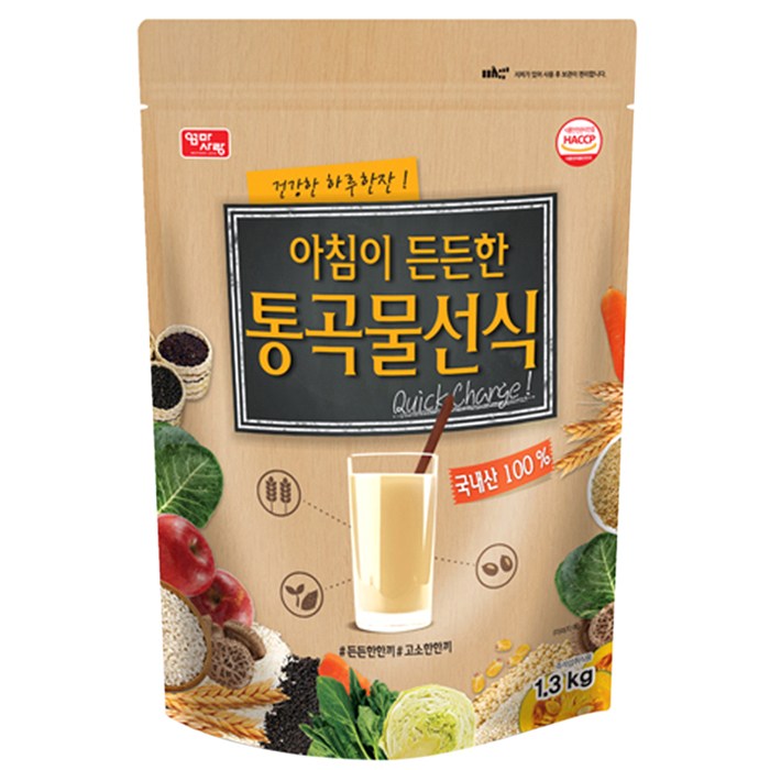 엄마사랑 아침이 든든한 통곡물 선식, 1개, 1.3kg 대표 이미지 - 통곡물 추천