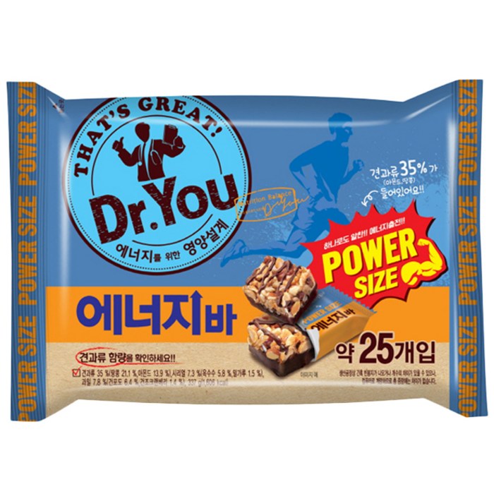 닥터유 에너지바 파워사이즈, 337g, 1개 대표 이미지 - 저칼로리 과자 추천
