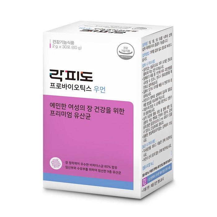 락피도 프로바이오틱스 우먼, 30포, 1개 대표 이미지 - 여성 유산균 추천