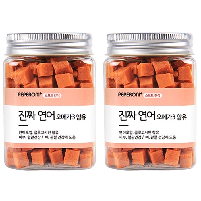 페페로니 오메가3 애견용 져키 180g, 연어, 2개 대표 이미지 - 강아지 영양제 추천