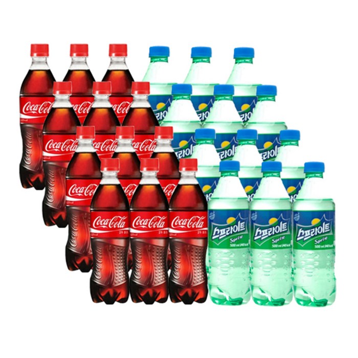 코카콜라 업소용 500ml x 12p + 스프라이트 업소용 500ml x 12p, 1세트 대표 이미지 - 업소용 콜라 추천