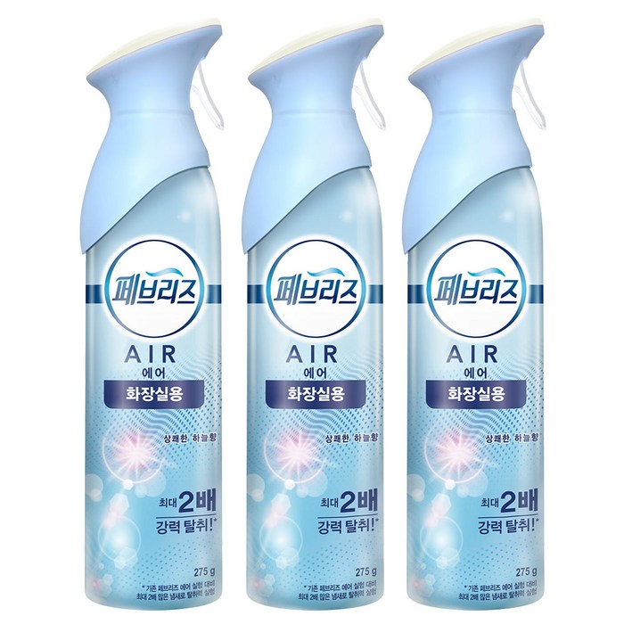 페브리즈 스프레이형 화장실용 탈취제 상쾌한하늘 향, 275g, 3개 대표 이미지 - 화장실 방향제 추천