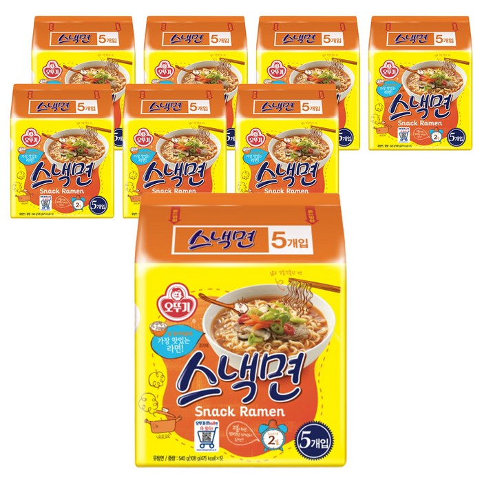 오뚜기 스낵면 108g, 40개 대표 이미지 - 제일 싼 라면 추천