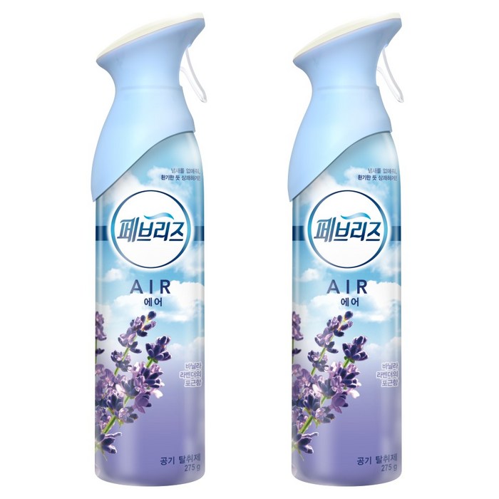 페브리즈 에어 바닐라 라벤더의 포근함 실내 탈취제 본품, 275g, 2개 대표 이미지 - 똥냄새 제거 추천